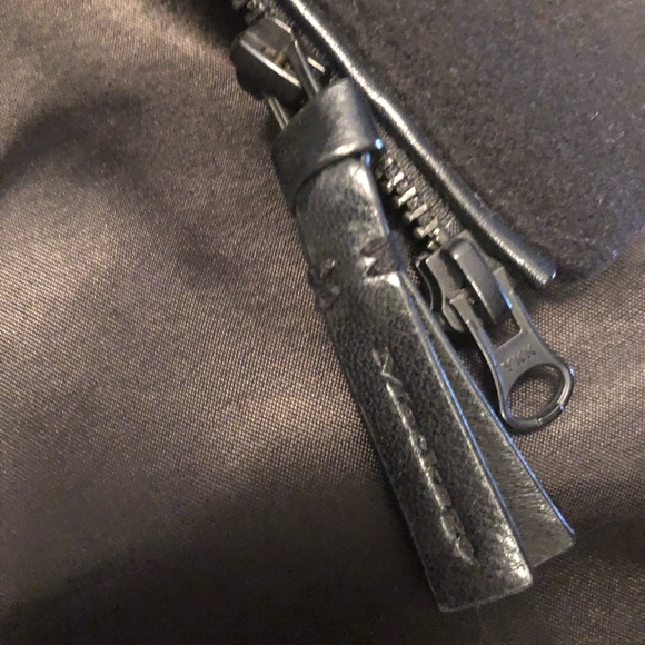 Mackage wool coat with hood and leather belt - Picture 5 of 6